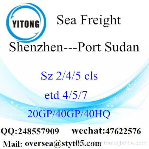 Shenzhen Port Sea Freight Shipping To Port Sudan